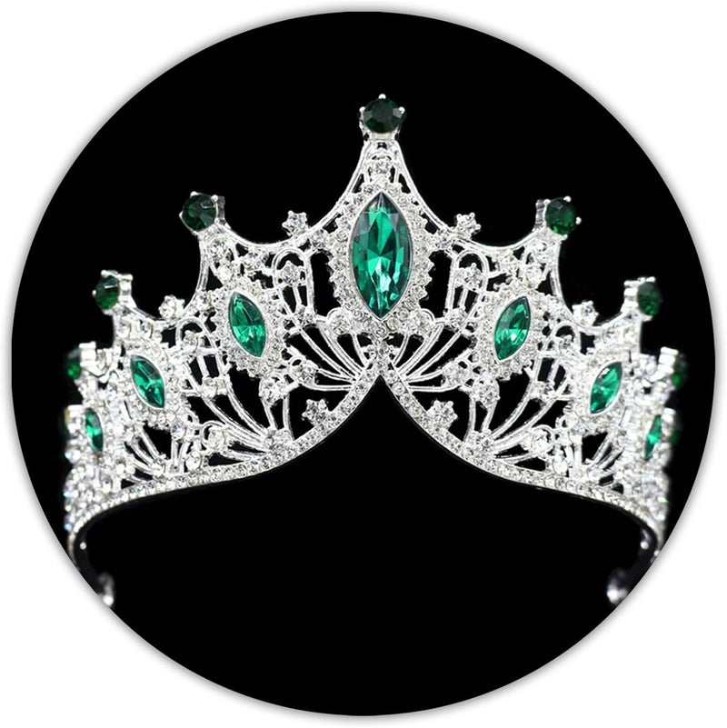TAROSE Crowns for Women, Queen Crystal Gold Silver Tiaras with White Rhinestone and Combs, Goddess Crown for Wedding Bride Birthday Princess Bridal Shower Hair Accessories for Women - Image 1